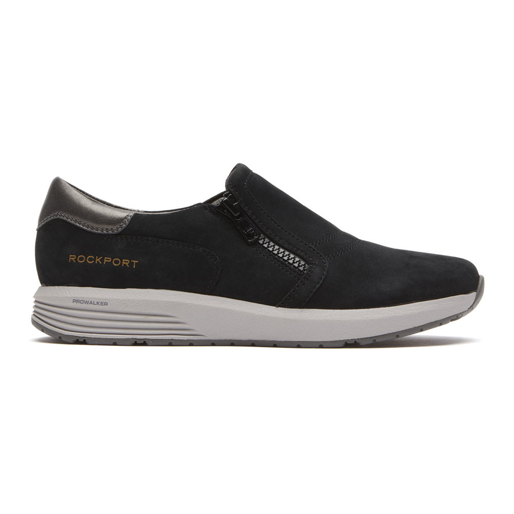 ロック ポート スニーカー レディース 黒 - Trustride Prowalker Slip-On - MQA580642